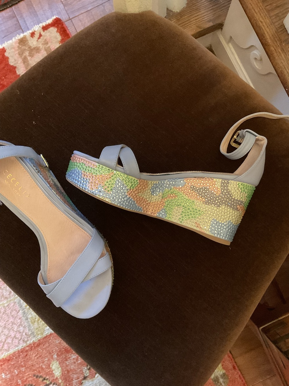 Cecelia New York Camo Sequin Wedge